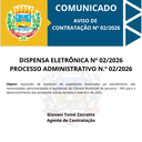 Comunicado de aviso de Contratação nº 002/2026