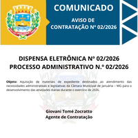 Comunicado de aviso de Contratação nº 002/2026