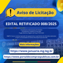 COMUNICADO DE EDITAL RETIFICADO Nº 008/2025.